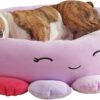 Squishmallows 24-Inch Beula Octopus Pet Bed - Medium Ultrasoft Official Squishmallows Plush Pet Bed