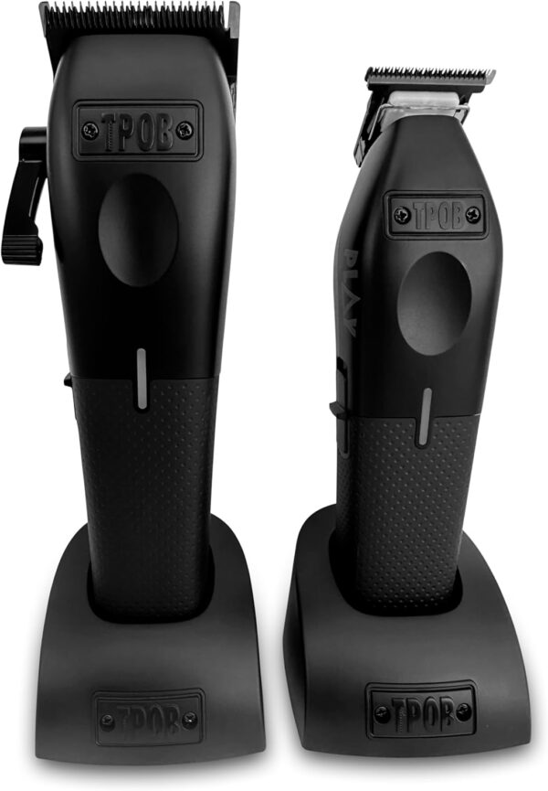 TPOB Play Barber Hair Clippers for Men 7500 RPM with Rubber Black Grips (Blackout Set)