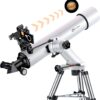 Telescope,100mm Aperture 900mm FL w/Star-Finding System for iOS/Android, Metal AZ w/high-Precision Adjustment, Telescope for Adults high Powered, Ideal for Astronomy Enthusiasts/Beginners/Kids,White