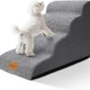 Topmart Dog Stairs for Small Dogs, 4-Step, 19.7”H, Dog Steps for High Beds Couches with All-Round Waterproof Cover, Non-Slip Sturdy Dog Ramp for Old Cats, Injured Pet