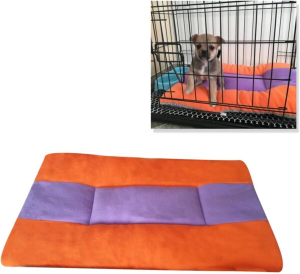 VOSAREA Warm Pet Fleece Pad Dog Blanket Cushion Bed Mat for Chihuahua Husky Multi-use Mat for Couch Car Travel Decorative
