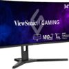ViewSonic VX3418-2KPC 34 Inch 21:9 Curved 1440p 1ms 180Hz Gaming Monitor with FreeSync Premium, Eye Care, HDMI and Display Port