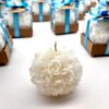 Wedding Favor guest Bulk, Set of Scented Rose shaped Candle Party Favors. Custom Baby shower favors, Bridal shower gifts, personalized bachelorette party favors for adults (White Roses, Set of 20)