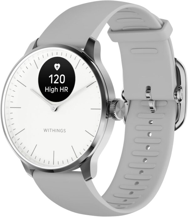 Withings ScanWatch Light - Hybrid Smart Watch, Heart Rate Monitoring, Fitness Tracker, Cycle Tracker, Sleep Monitoring